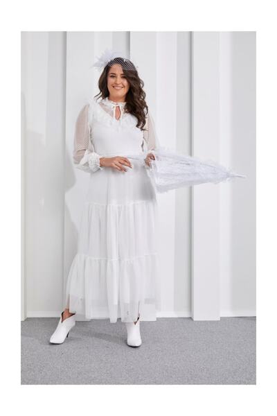 Seamoda Rochie din dantelă densă Bej