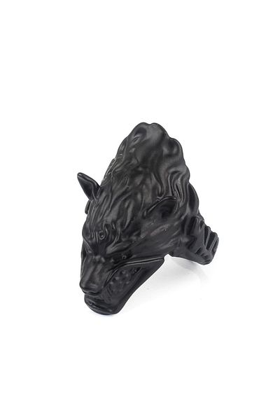 The Collection Bozkurt Adjustable Matte Black Ring