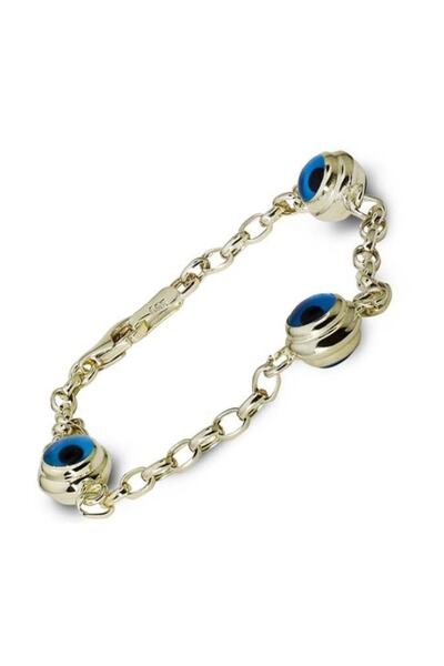 BİLEZİKHANE Bileklik Nazar Boncuklu 2,91 Gram 14 Ayar Altın