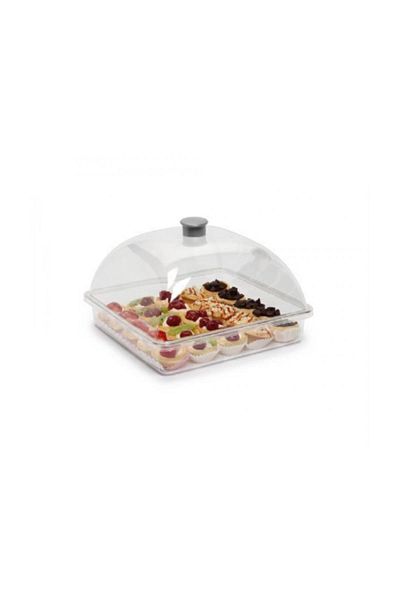 Bora Cake Cake Container Lid Set Square 28 X 28 cm (Polycarbonate Plastic. Glass Is Not!!!)