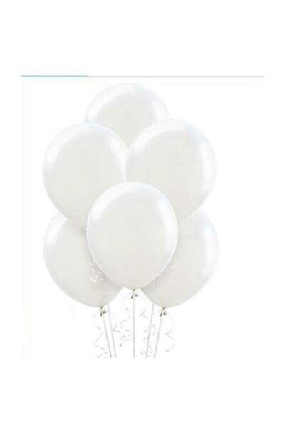TATLI GÜNLER Party Shop Metalik Inci Beyazı Balon 20´li