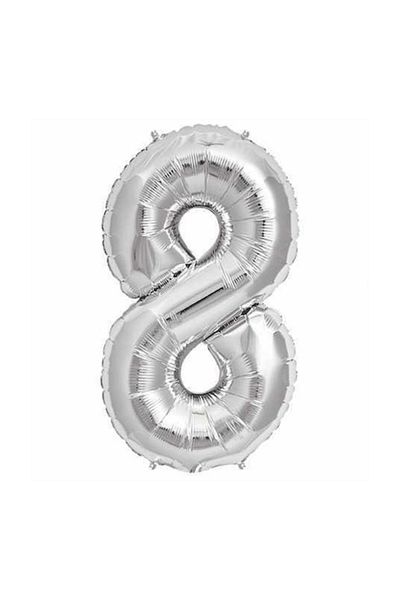 Parti Furyası 8 Foil Balloon Silver 100 Cm Helium Balloon Flying Balloon