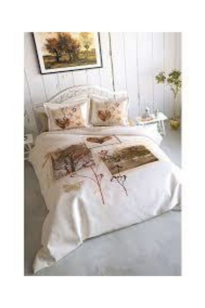 Özdilek Set cuvertură de pilota Ranforce Double 3d Art Love Winter Beige