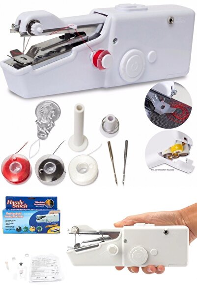 Markafox Stitch Mini Dikiş Makinası Pratik Pilli El Dikiş Makinesi