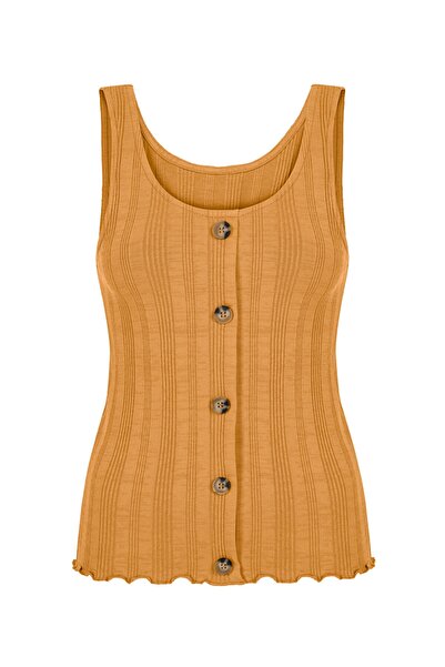 Penti Sarı Button Detailed Cami Atlet