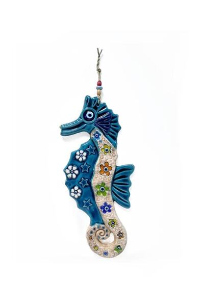 CajuArt Декоративна керамічна настінна прикраса у формі морського коника