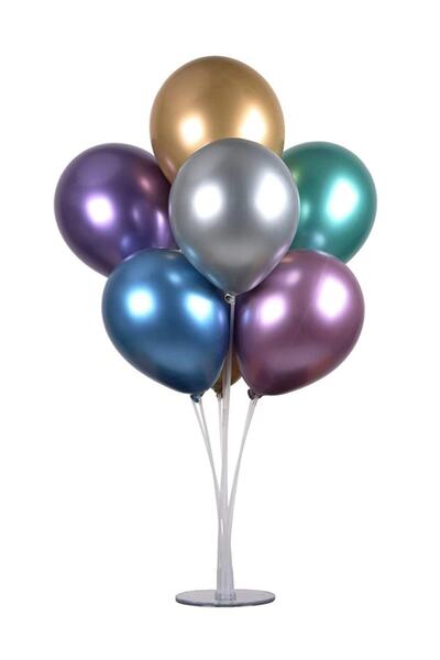kidspartim مجموعة بالونات مختلطة من الكروم مكونة من 7 قطع