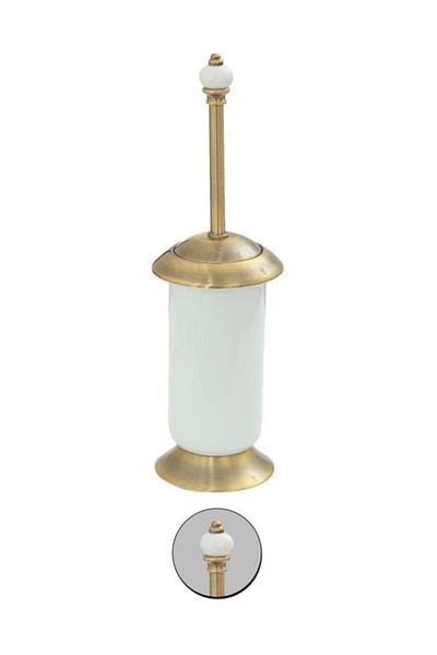 Maya Fantasia Antique Toilet Brush Porcelain 100% Brass