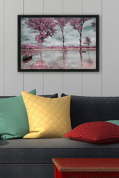 Tablo Center Siyah L Çerçeve Kanvas Tablo 105x145cm