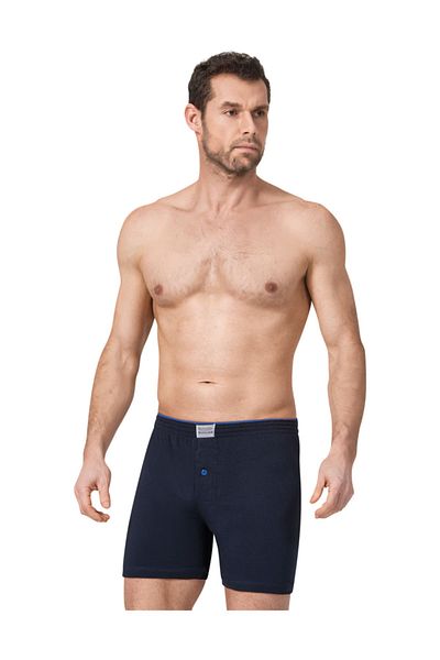 Namaldı Namaldi 3 Τεμάχια Navy Blue Χρώμα Χτενισμένο Βαμβακερό Μπόξερ
