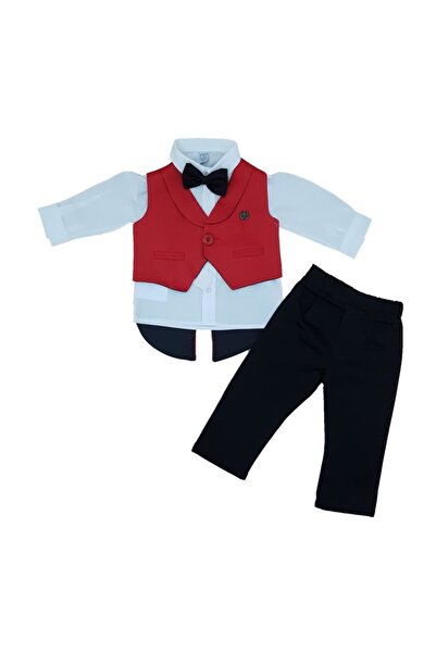 Pugi Baby Pugi baby boy single button Mevlüt suit 6-36 months