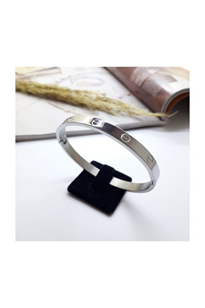 Çelik Yeni Trend 316 L  Kelepçe Bilezik -gümüş-