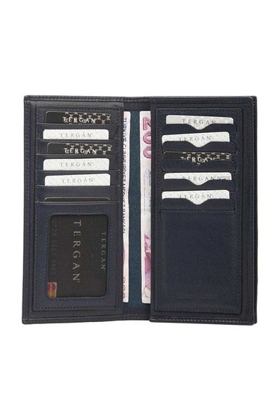 Tergan Ανδρικό πορτοφόλι από γνήσιο δέρμα Navy Blue S1ce 00001610