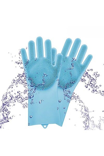 TEDARİKÇİN KAPINDA Magic Silicone Dish Glove Blue