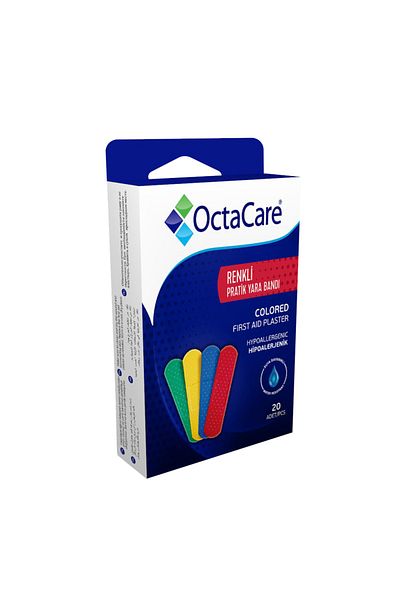 Octacare مجموعة إسعافات أولية ملونة مكونة من 12 قطعة