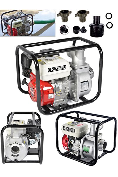 Graizer Alman GR-20 12 Hp Turbo Benzinli Su Motoru Motopomp 2 Parmak Yakıt Cimrisi