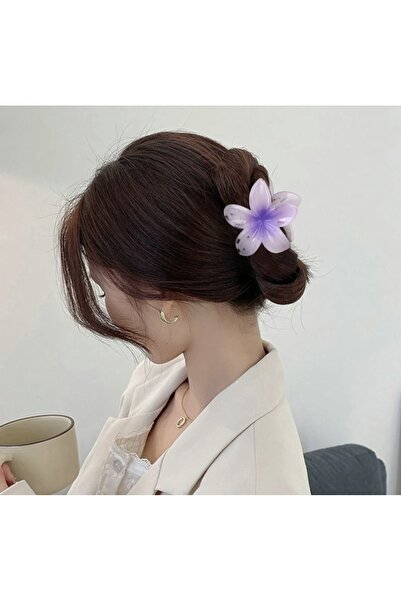 burçin مشبك شعر على شكل زهرة اللوتس من الكركديه