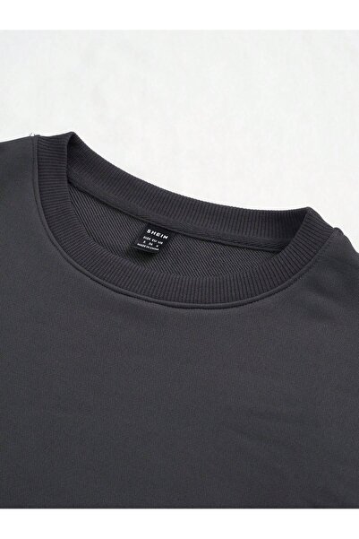 Adrift كود ADR-SHEN EZwear سويت شيرت بكتف منسدل وطباعة هيكل عظمي