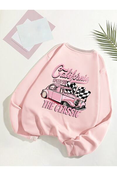 Adrift ΚΩΔΙΚΟΣ ADR-SHEN EZwear Car And Letter Graphic Thermal Lined Φούτερ