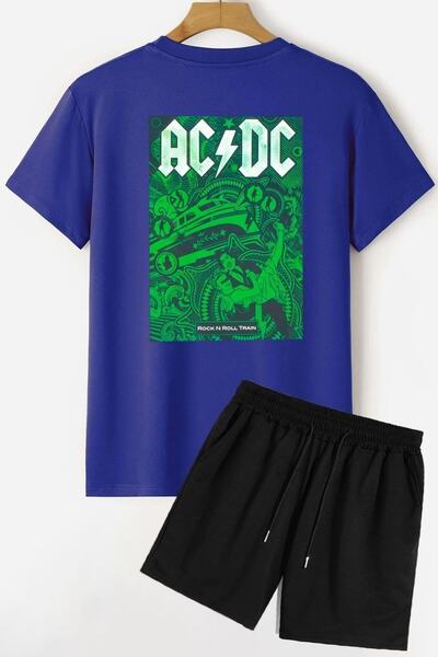 Adrift Unisex Acdc Σορτς Μπλουζάκι Φόρμα Σετ tsh-ACDC-short-straight