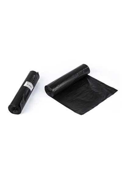 Ambalaj Store Industrial Garbage Bag Large Size Black 20 Rolls (75x90 cm)
