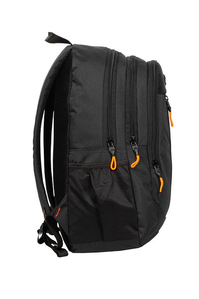 Miracle Rlx5057 Black Waterproof Lined Fabric travel backpack and school bag suitable for daily use