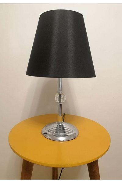 RİOLİGHT RETRO19 Rustic Vintage Chrome Body Sand - Headboard 1XE27 Lampshade