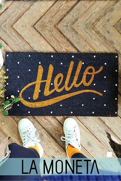 LAMONETA Hello Navy Blue Mat / Door Front Koko Bristle Mat