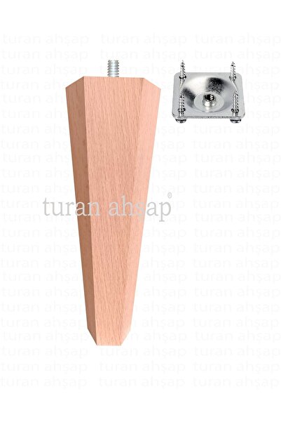 turanahşap Altıgen Koltuk Ayağı - Baza Ayağı - Ünite Ayağı- Uzunluk: 20 cm Ça...