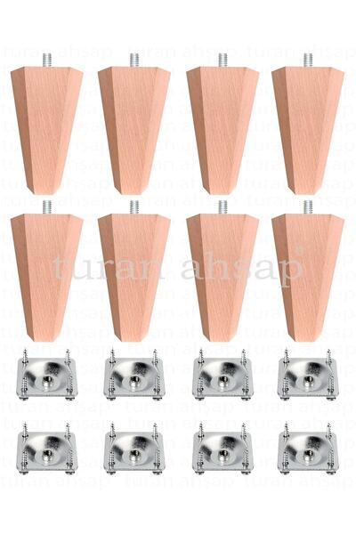 turanahşap Altıgen Ahşap Koltuk Ayağı - Baza Ayağı - Ünite Ayağı- Uzunluk: 10...