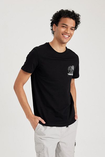 DeFacto Κοντομάνικο T-shirt A4030ax23hs με λεπτή λαιμόκοψη