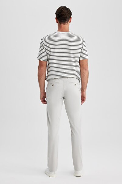 DeFacto Regular Fit Zipper Pocket Straight Leg Gabardine Chino Canvas Trousers B2088ax23au