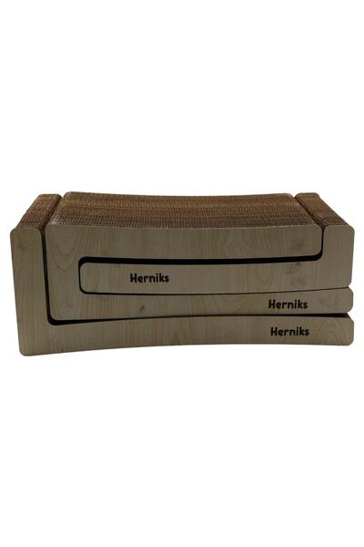 Herniks كرتونة خدش القطط الطبيعية بأعشاب القطط 44 سم - HR2028