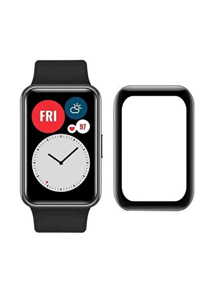 Fibaks Huawei Band 8 Tam Kaplayan Ultra Ince Kavisli Çerçeveli Saat Ekran Koruyucu