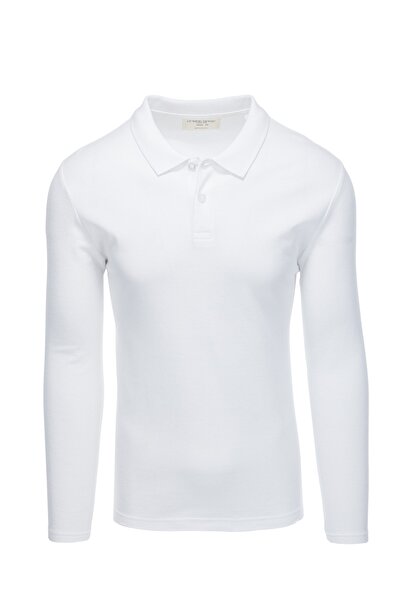 OMBRE Einfarbiges Herren-Longsleeve L132 - weiß