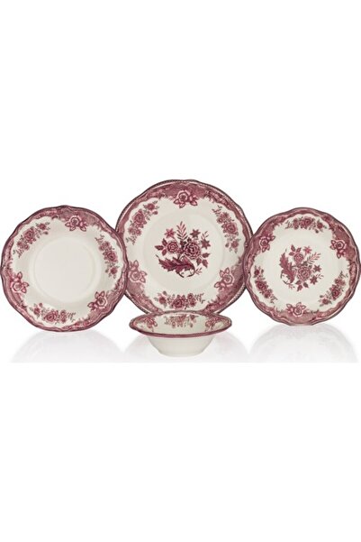 Schafer Carna Yemek Takımı 24 Parça Bordo