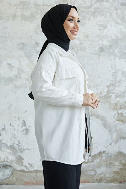 InStyle Marley Bag Pocket Detail Jacket - White