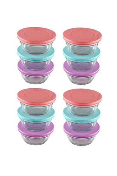 LAV Set of 12 Bowl with Colorful Lid