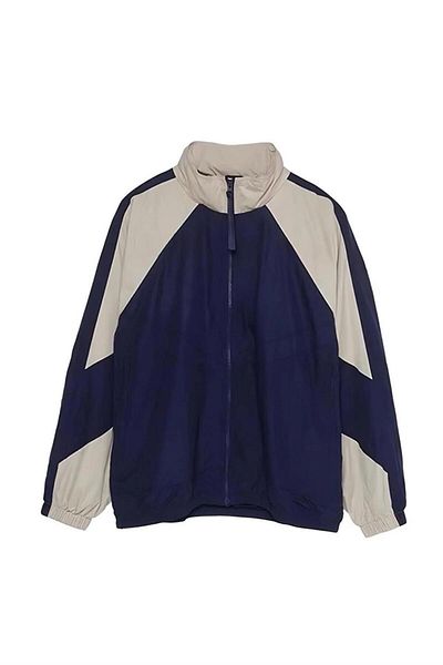 Touz Moda dompuleri fashion Touz Vintage Baggy Parachute Fabric College Coat Trening