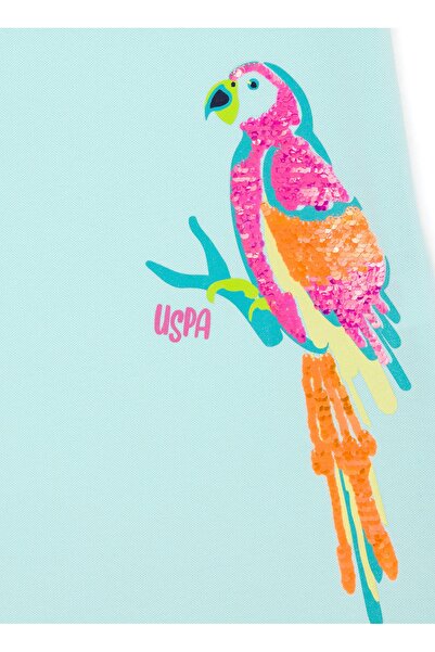 U.S. Polo Assn. U.S. Polo Assn. Nakışlı Yeşil Kız Çocuk Polo T-Shirt PEMBE