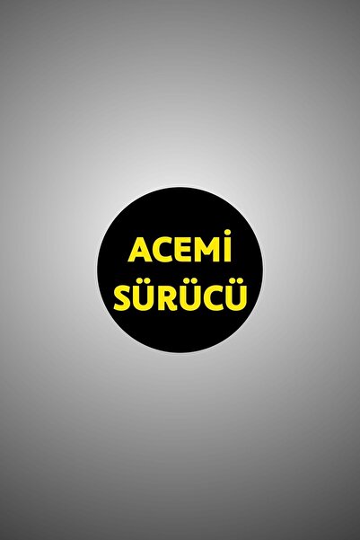 AVERY Acemi Sürücü Yazılı Sticker Oto Sticker 15x15 Cm