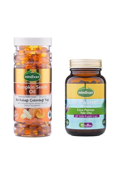Mindivan Bal Kabağı Çekirdeği Yağı Soft Jel + Saw Palmetto Kapsül ProstaSet