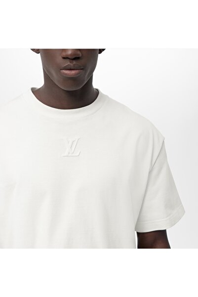 Luxury Brands Boutique تيشيرت أبيض منقوش بقصة عادية من Louis V