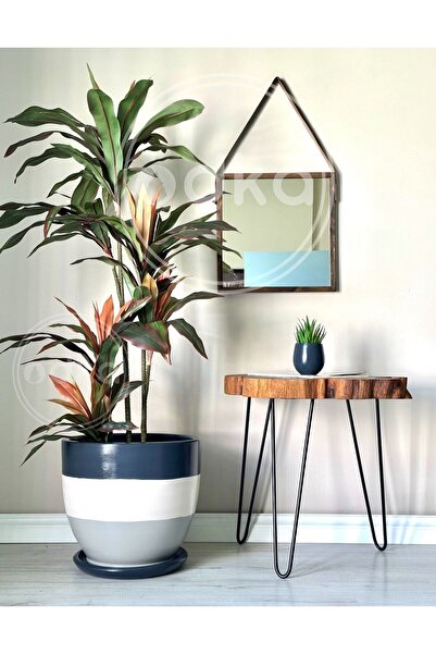 odka 20litre Klasik Saksı Tabaklı 30cmx30cm Modern Seri Antrasit