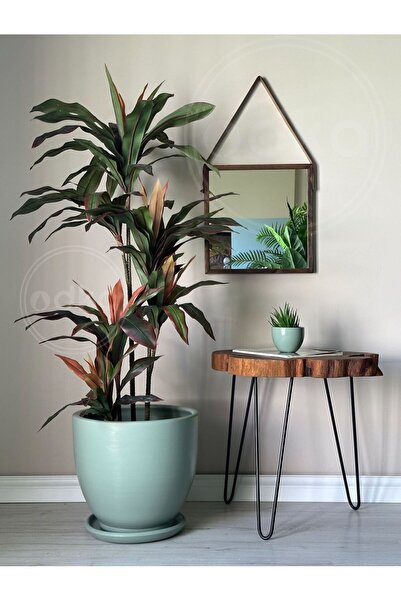 odka 20litre Klasik Saksı Tabaklı 30cmx30cm Mint Yeşili