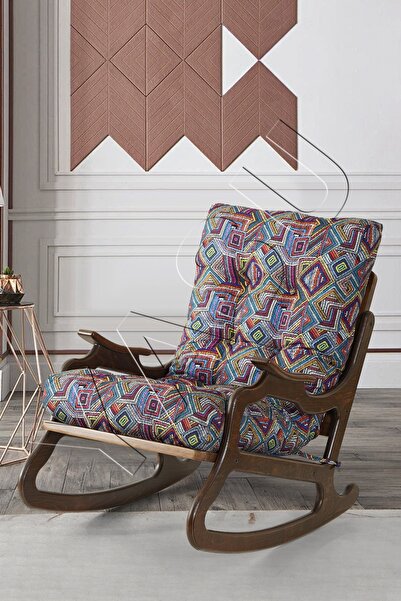 YASÜ SALLANAN SALLANIR KOLTUK VİNTAGE AHŞAP BABA EMZİRME KİTAP TV KOLTUĞU SAN...