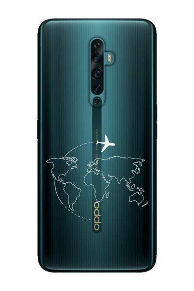 frondcase حافظة هاتف مخططة على شكل طائرة لهاتف اوبو رينو 2 زد