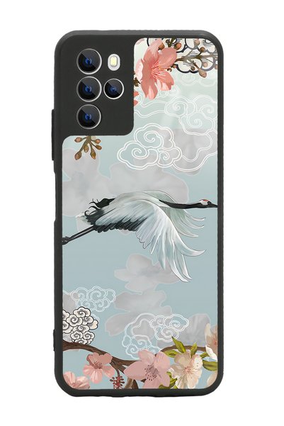 Spoyi Omix X700 Glossy Phone Case with Watercolor Stork Design