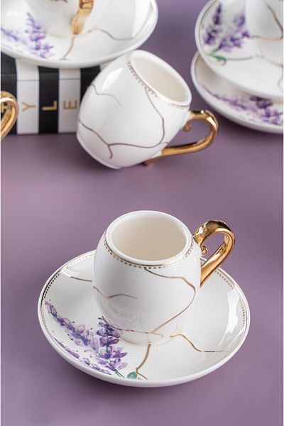 ACAR Mimosa Coffee Cup Set for 6 People - 90 ml