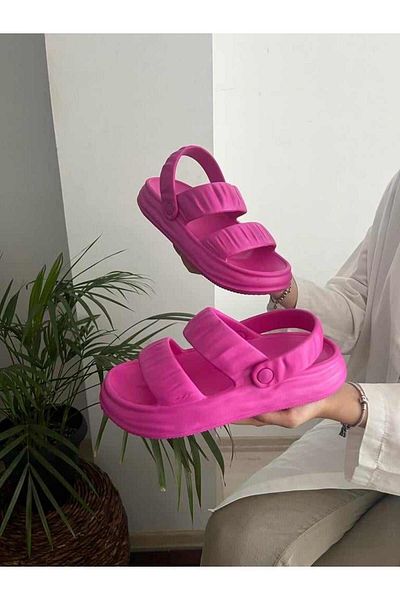 Behtah Kundura Sandale cu talpă anatomică cu dungi duble, ultra ușoare, moi și flexibile, antiderapante, pentru plajă, grădină, piscină, papuci
